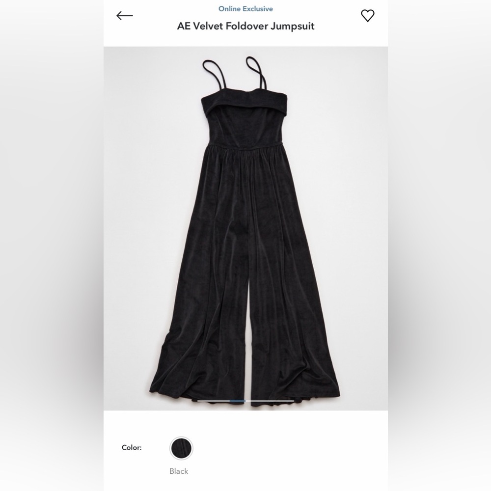 Aerie Velvet Jumpsuit XXS
